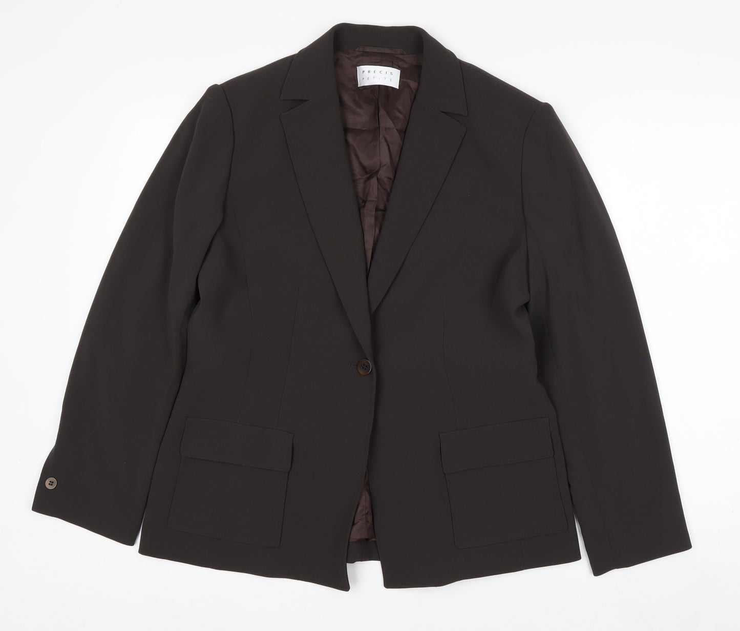 Precis Petite Women Black Size 16 Single-Breasted Suit Jacket