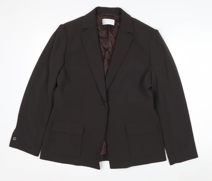 Precis Petite Women Black Size 16 Single-Breasted Suit Jacket