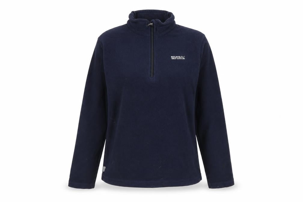 Front view of Regatta Great Outdoors Women's Navy Fleece Pullover Sweatshirt UK 10