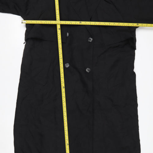 J.M. Joss Women's Black Petite 10 Long Overcoat Polyester Lined Classic Style