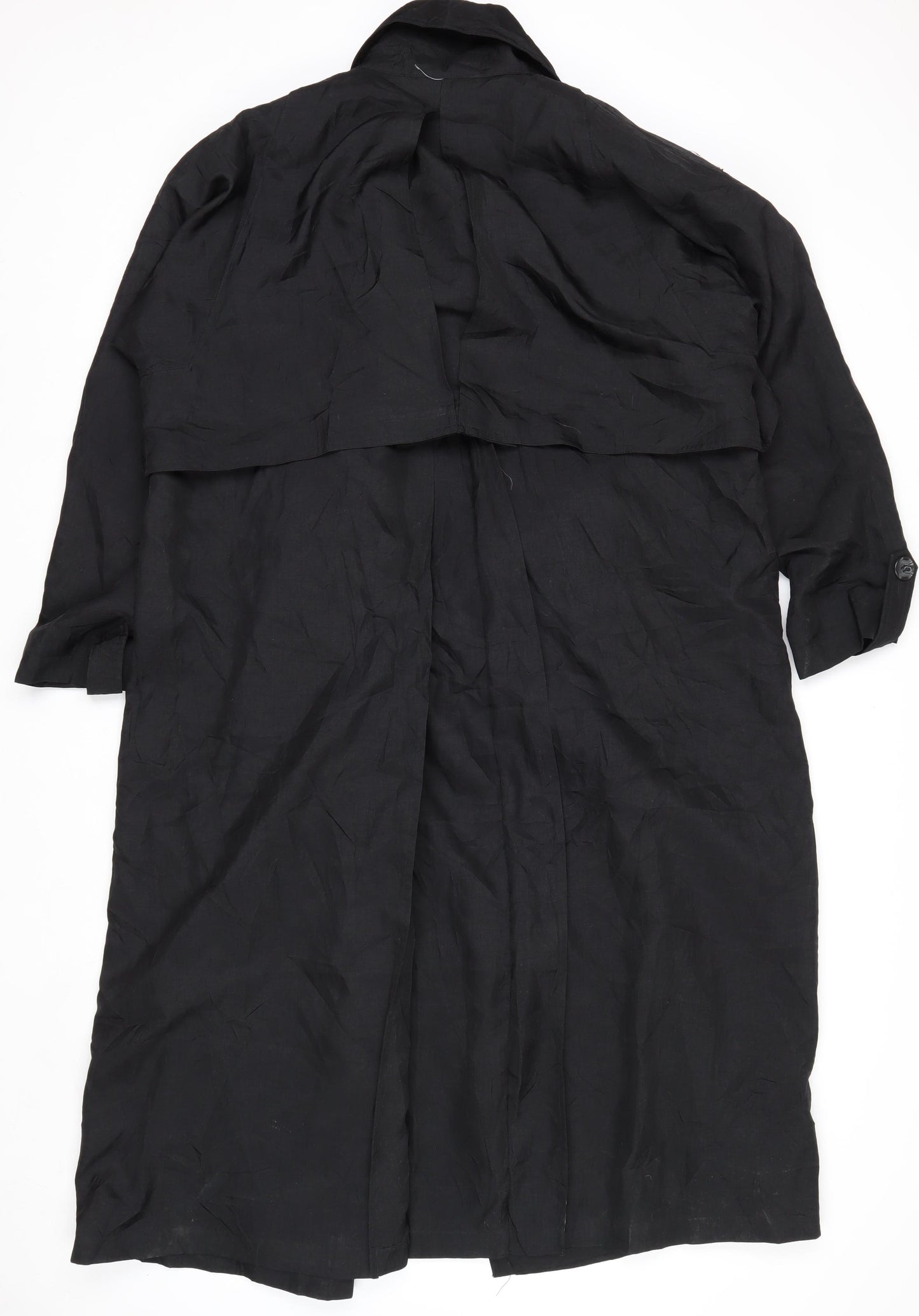 J.M. Joss Women's Black Petite 10 Long Overcoat Polyester Lined Classic Style