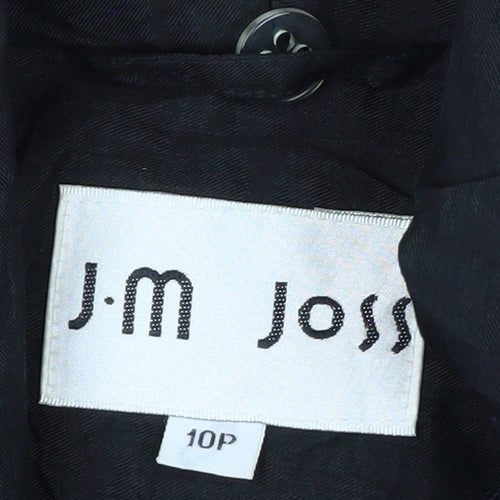 J.M. Joss Women's Black Petite 10 Long Overcoat Polyester Lined Classic Style