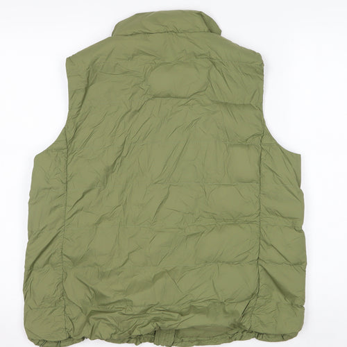 Marks and Spencer Womens Green Quilted Puffer Down Gilet Size 14