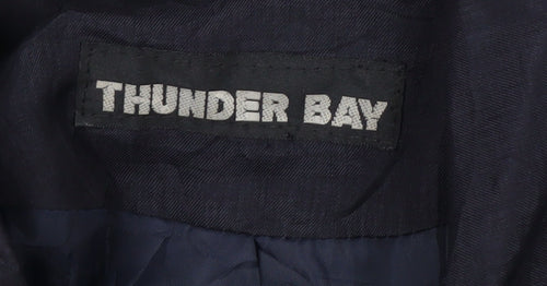 Thunder Bay Women's Blue Polyester Long Trench Coat Size 8