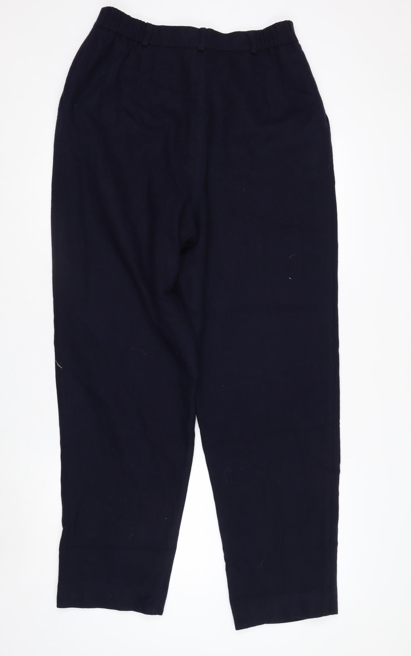 Worthington Women Navy Wool Trousers Size 14 Tall Lined Classic Workwear