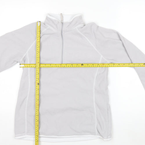 Mountain Warehouse Women Grey Fleece 1/2 Zip Pullover UK 12