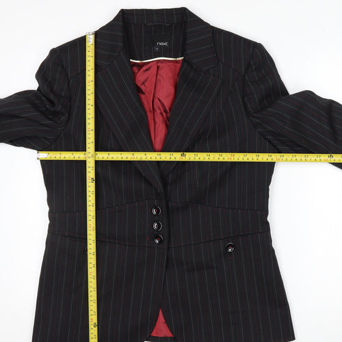 Next Women's Black Pinstripe Blazer Size 16 Classic Workwear Jacket