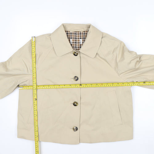 Marks and Spencer Women’s Beige Cotton Trench Jacket Size 14
