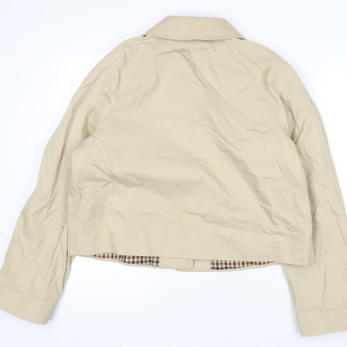 Marks and Spencer Women’s Beige Cotton Trench Jacket Size 14