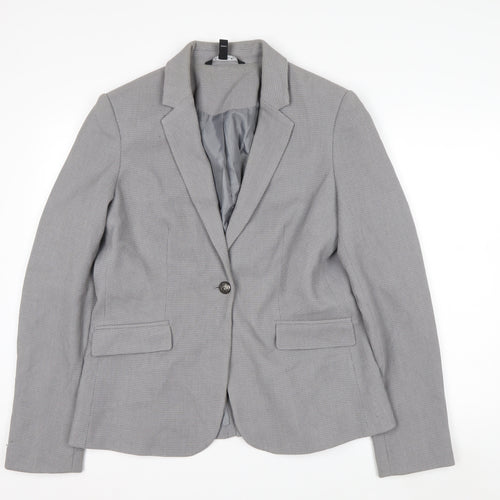 Long Tall Sally Women's Grey Size 16 Classic Tailored Blazer