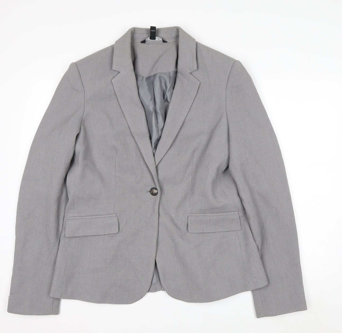 Long Tall Sally Women's Grey Size 16 Classic Tailored Blazer