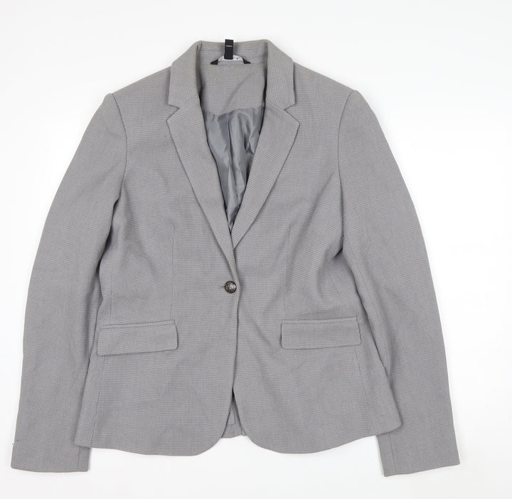 Long Tall Sally Women's Grey Size 16 Classic Tailored Blazer