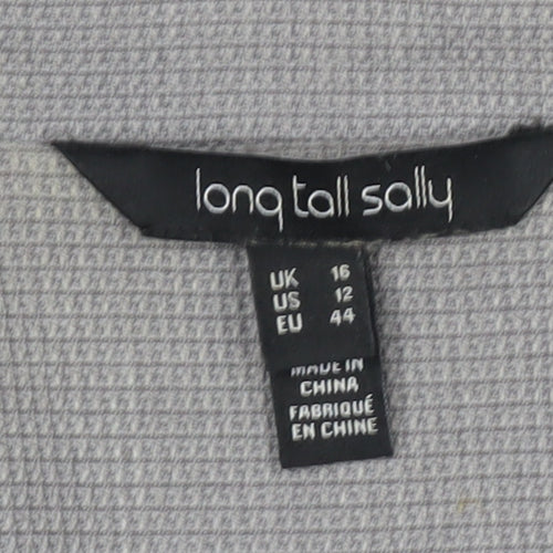 Long Tall Sally Women's Grey Size 16 Classic Tailored Blazer