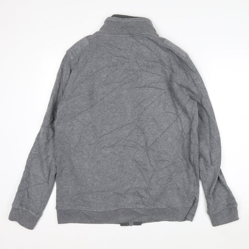 Jasper Conran Men’s Grey Full Zip High Neck Knit Jumper L