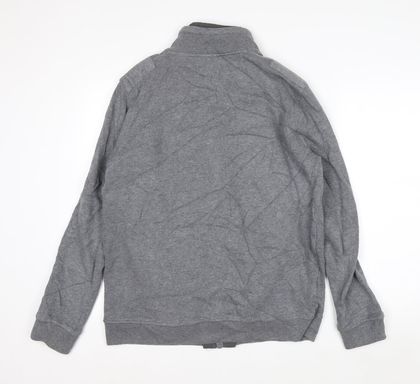 Jasper Conran Men’s Grey Full Zip High Neck Knit Jumper L