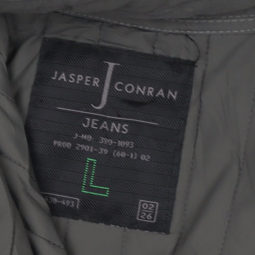 Jasper Conran Men’s Grey Full Zip High Neck Knit Jumper L