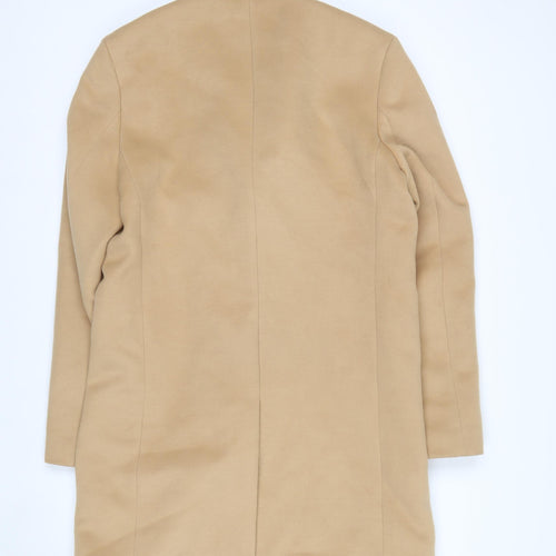 Primark Men’s Beige Wool Look Overcoat L Long Formal Jacket