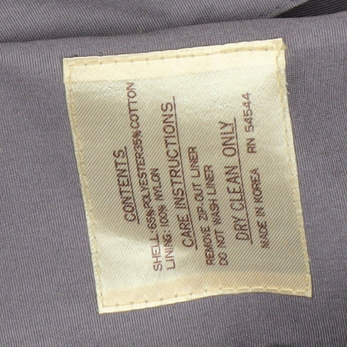 Sophisticate Miss Women’s Purple Belted Trench Coat Size 12 Long Sleeve