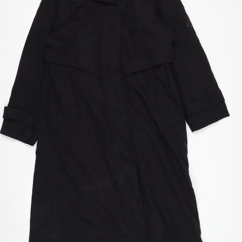 Fleet Street Women’s Black Petite Long Overcoat Size 6