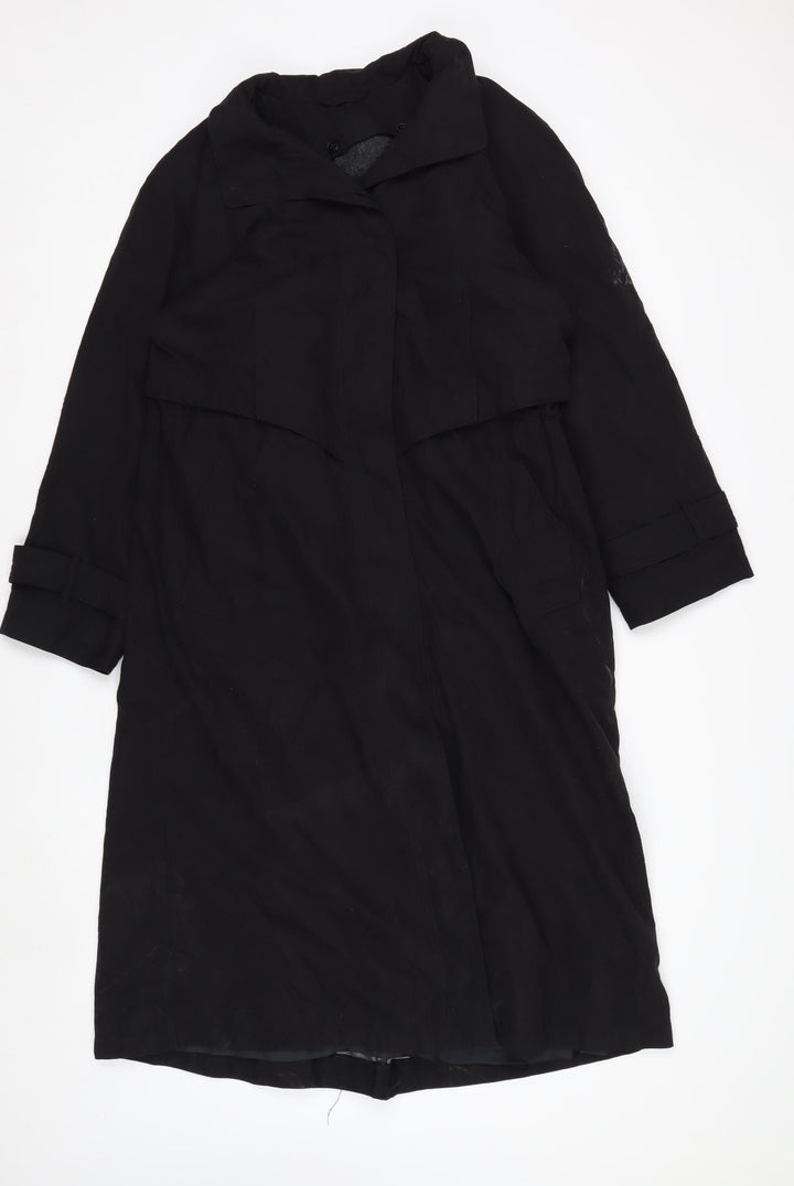 Fleet Street Women’s Black Petite Long Overcoat Size 6