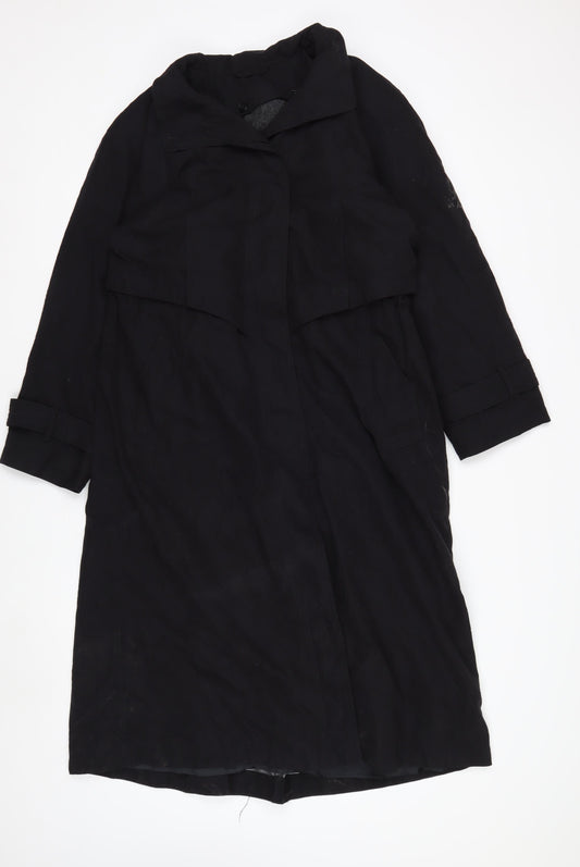 Fleet Street Women’s Black Petite Long Overcoat Size 6