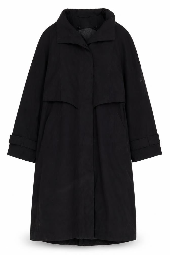 Fleet Street Women’s Black Petite Long Overcoat Size 6