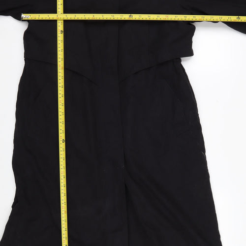 Fleet Street Women’s Black Petite Long Overcoat Size 6