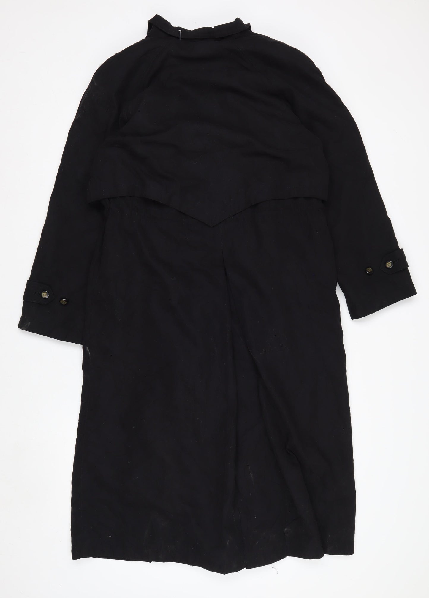 Fleet Street Women’s Black Petite Long Overcoat Size 6