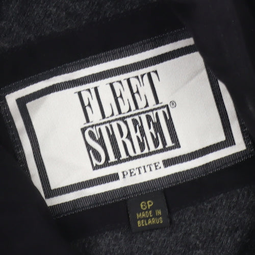 Fleet Street Women’s Black Petite Long Overcoat Size 6