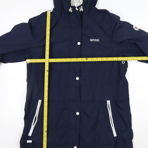 Regatta Women's Blue Waterproof Hooded Rain Jacket Size 16