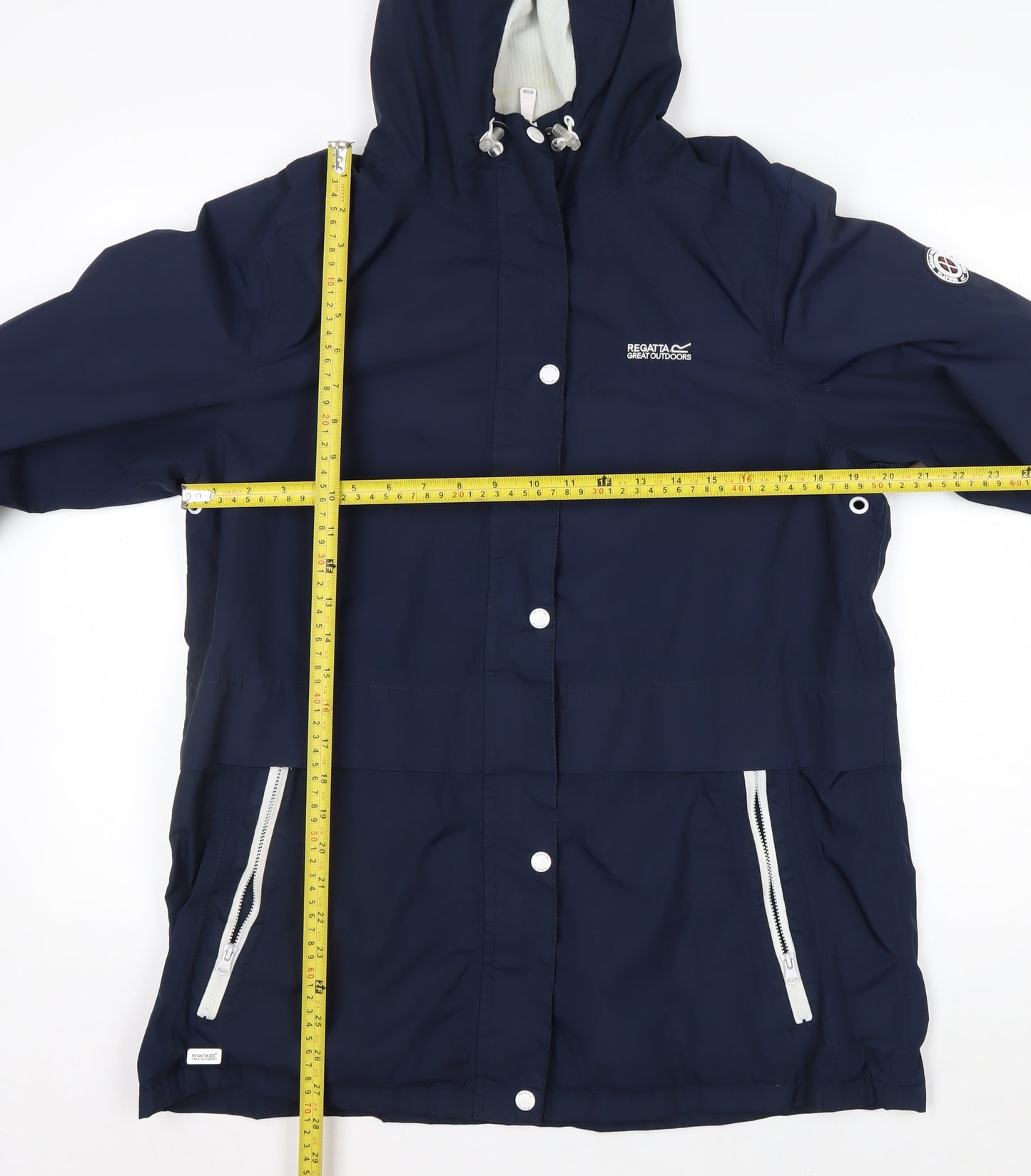 Regatta Women's Blue Waterproof Hooded Rain Jacket Size 16