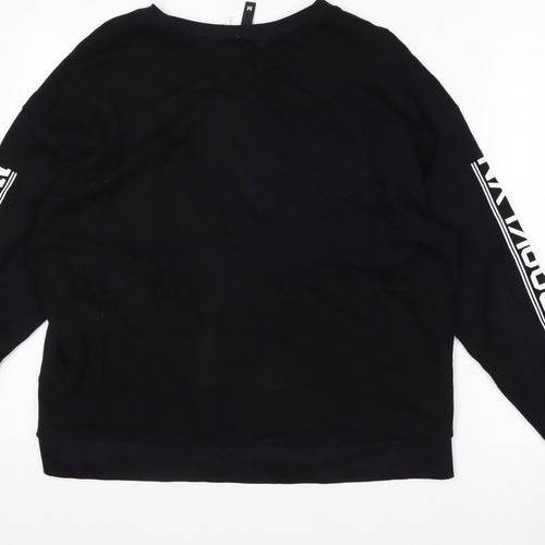 H&M Men’s Black NYC Graphic Long Sleeve Cotton Casual Top M