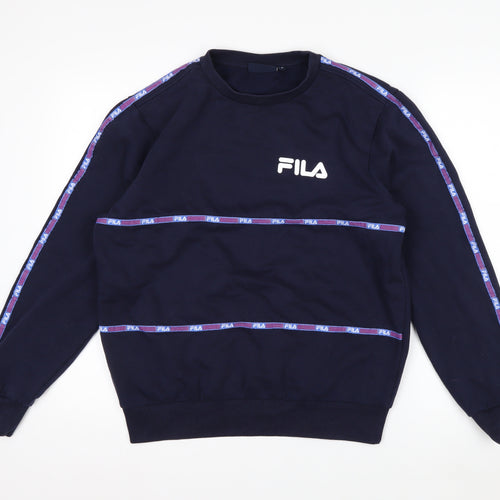 FILA Men's Blue Logo Pullover Sweatshirt Size S