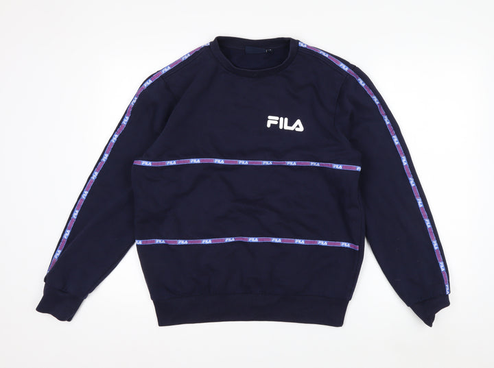 FILA Men's Blue Logo Pullover Sweatshirt Size S