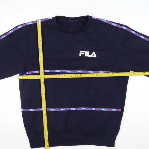 FILA Men's Blue Logo Pullover Sweatshirt Size S