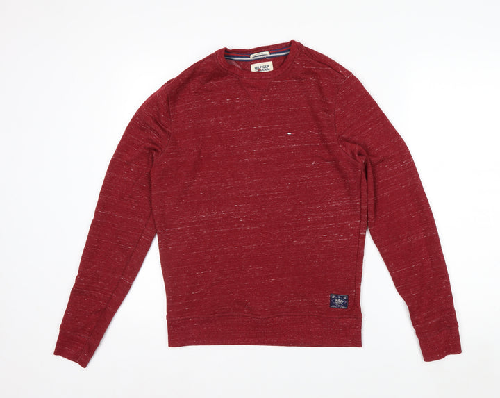 Hilfiger Denim Men’s Red Crew Neck Pullover Sweatshirt Size S