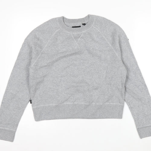 Superdry Studios Womens Grey Pullover Sweatshirt Size 8 Crew Neck
