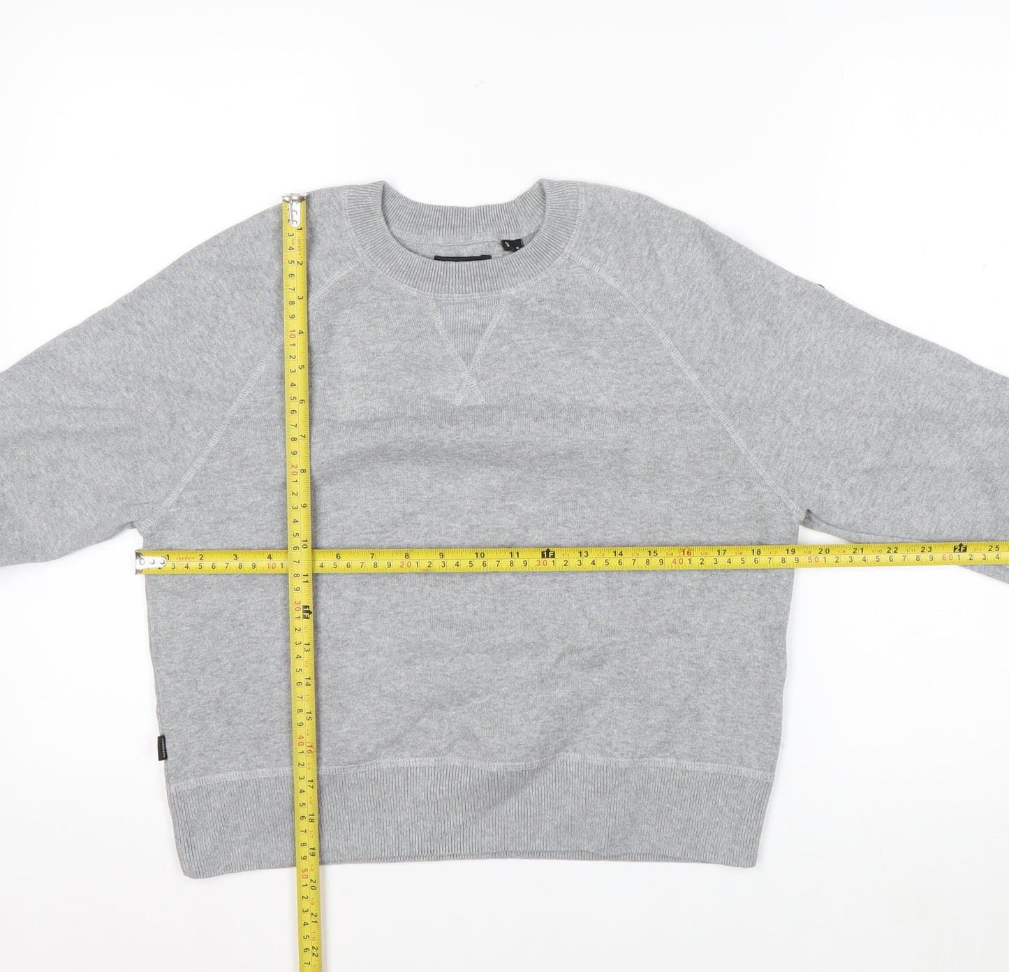 Superdry Studios Womens Grey Pullover Sweatshirt Size 8 Crew Neck