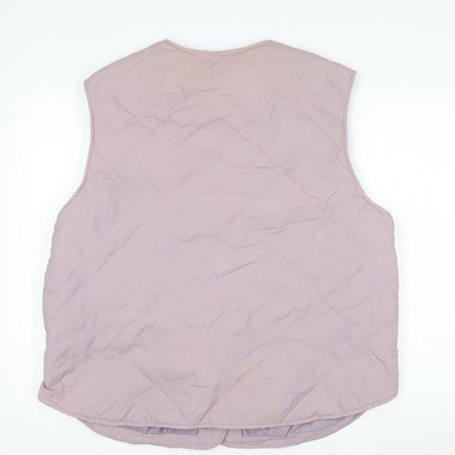 Tu Women Purple Quilted Padded Waistcoat Size 20 Regular Fit