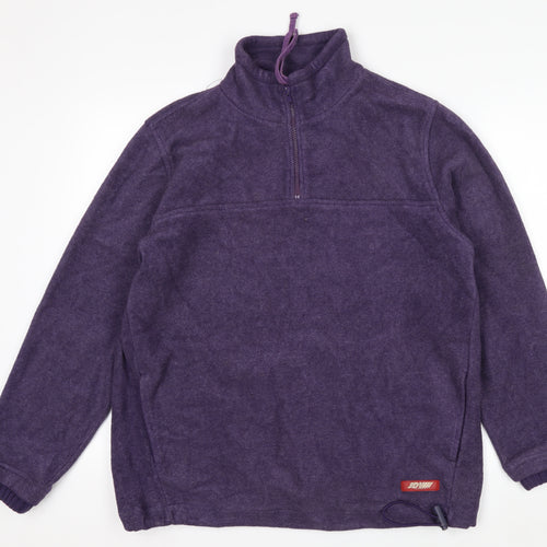 Joie de Vivre Women's Purple Fleece 1/4 Zip Pullover Sweatshirt Size L