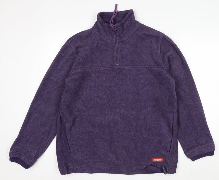 Joie de Vivre Women's Purple Fleece 1/4 Zip Pullover Sweatshirt Size L