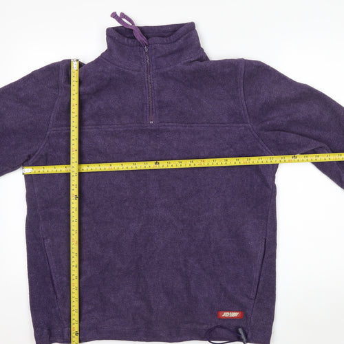 Joie de Vivre Women's Purple Fleece 1/4 Zip Pullover Sweatshirt Size L