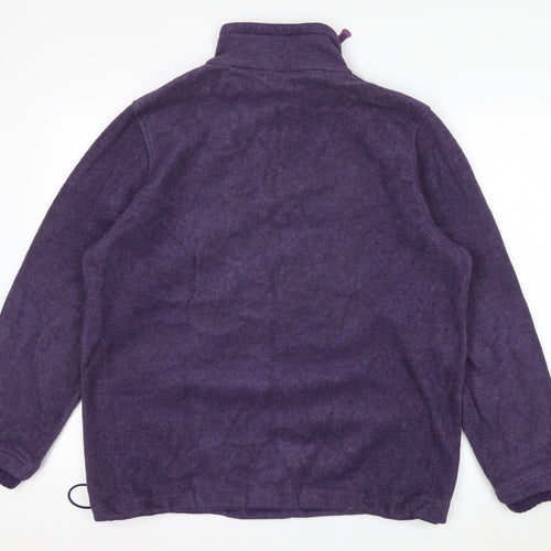 Joie de Vivre Women's Purple Fleece 1/4 Zip Pullover Sweatshirt Size L