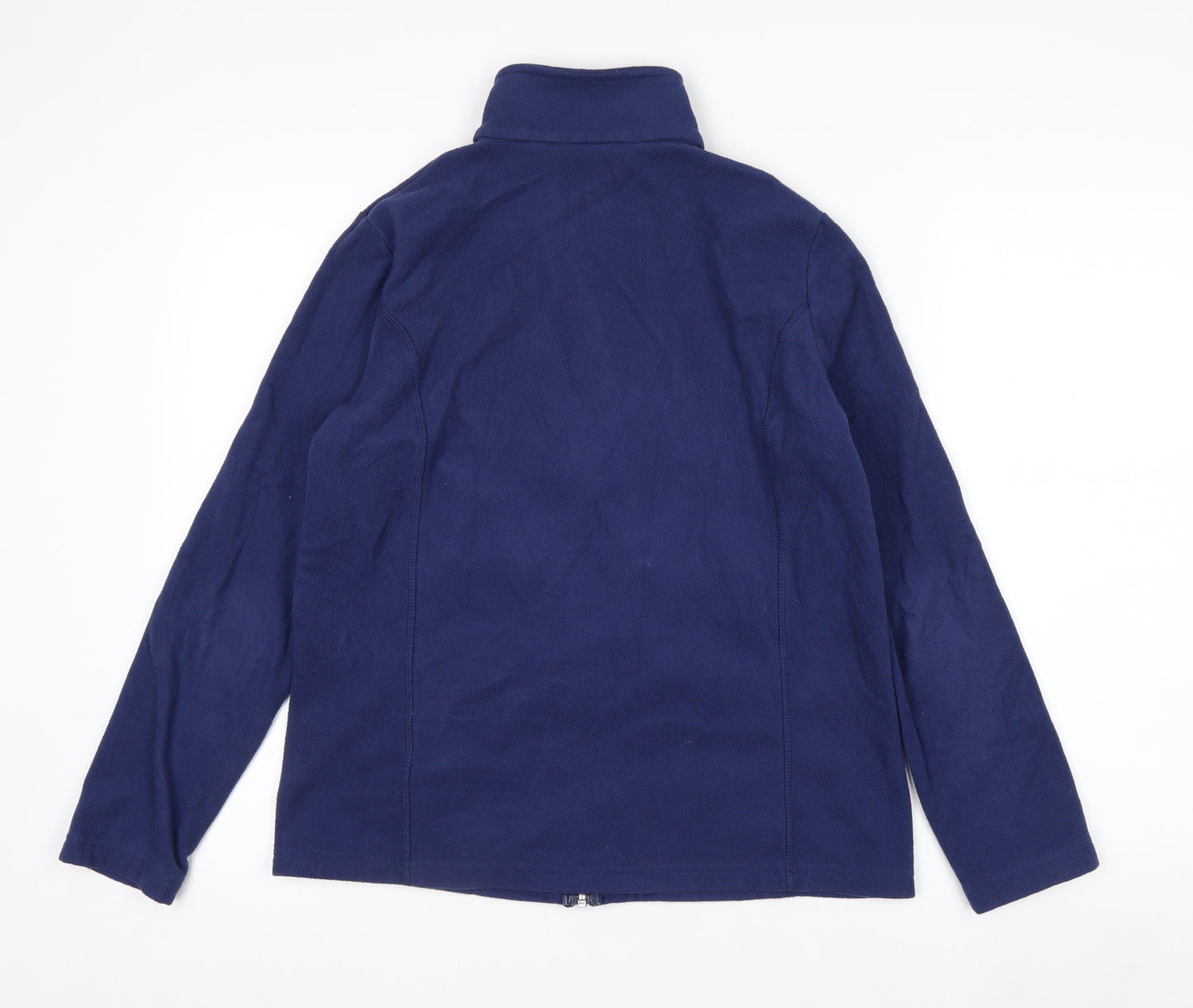 Lands' End Women's Blue Fleece Full Zip Petite Jacket Size S
