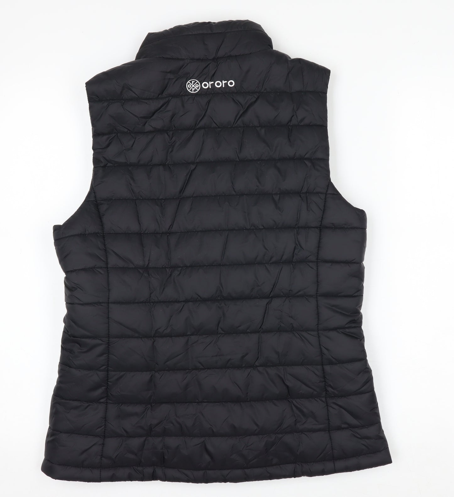 Ororo Women's Black Heated Quilted Waistcoat Bodywarmer Size S