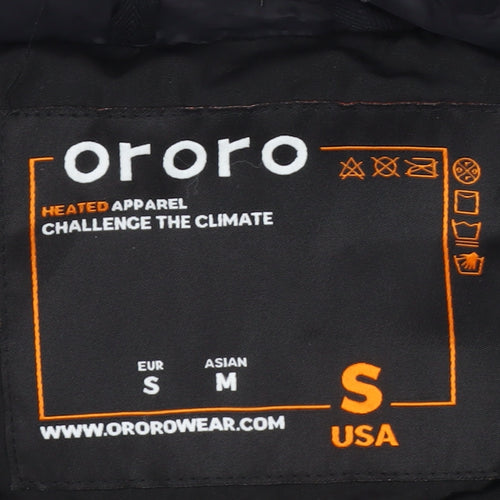 Ororo Women's Black Heated Quilted Waistcoat Bodywarmer Size S