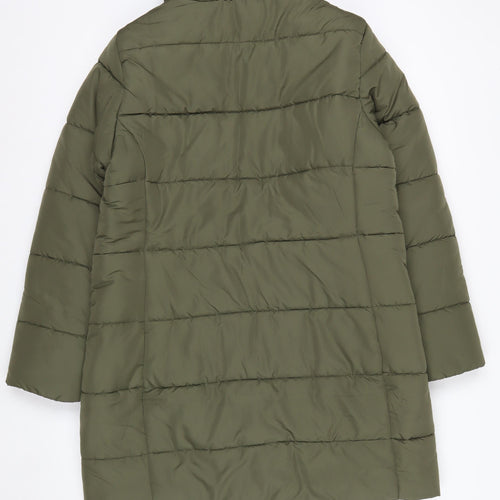 Marks and Spencer Women's Green Long Puffer Coat Size 14