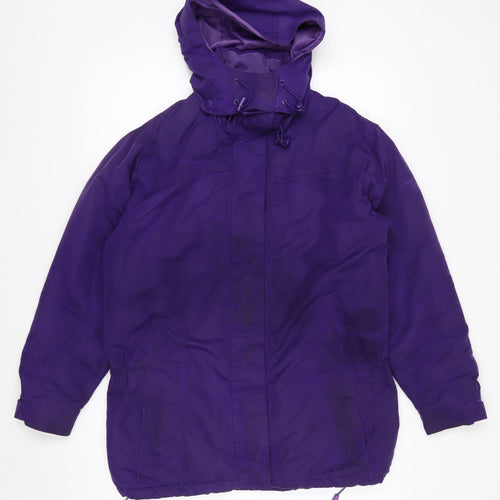 Arctic Storm Womens Purple Hooded Anorak Jacket Size 12