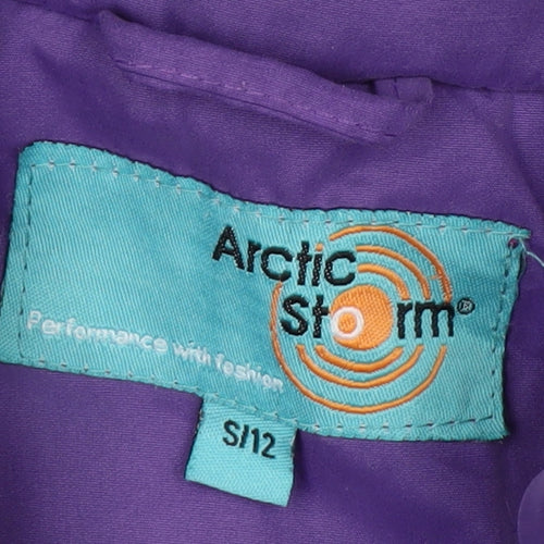 Arctic Storm Womens Purple Hooded Anorak Jacket Size 12