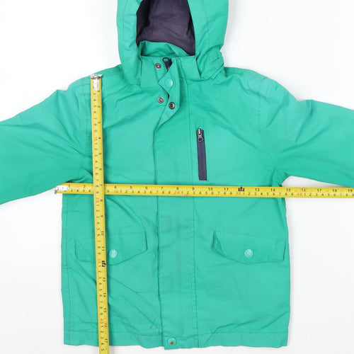 Mountain Warehouse Boys Green 3-4 Years Waterproof Hooded Rain Coat